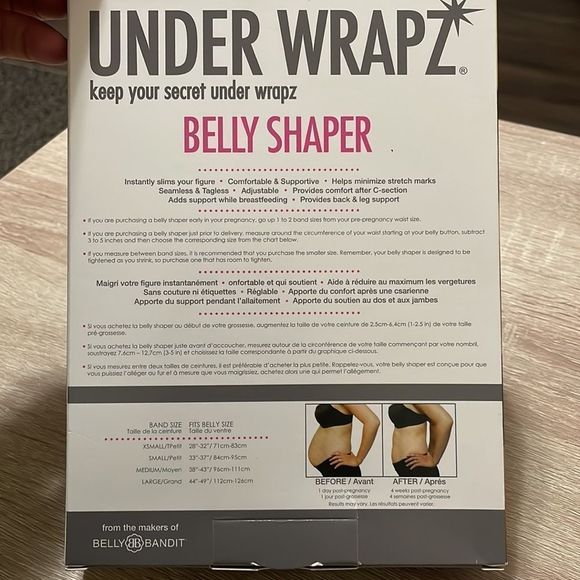 SNATCH ME UP - Under Wrapz Large Black Belly Shaper, Maternity Postpartum - NWT - Picture 3 of 4